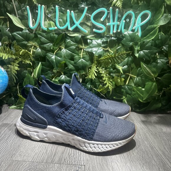 Nike React Phantom Run Flyknit 2 Men’s Sz 10.5 College Navy Blue Running Sneaker